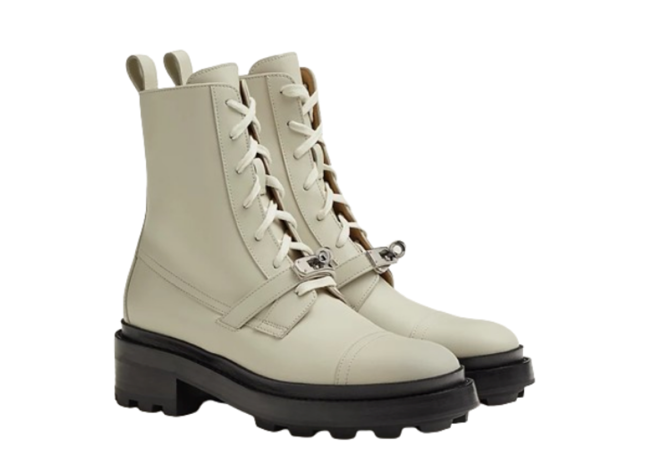 Hermes Funk Ankle Boot Beige Glaise - photo 2