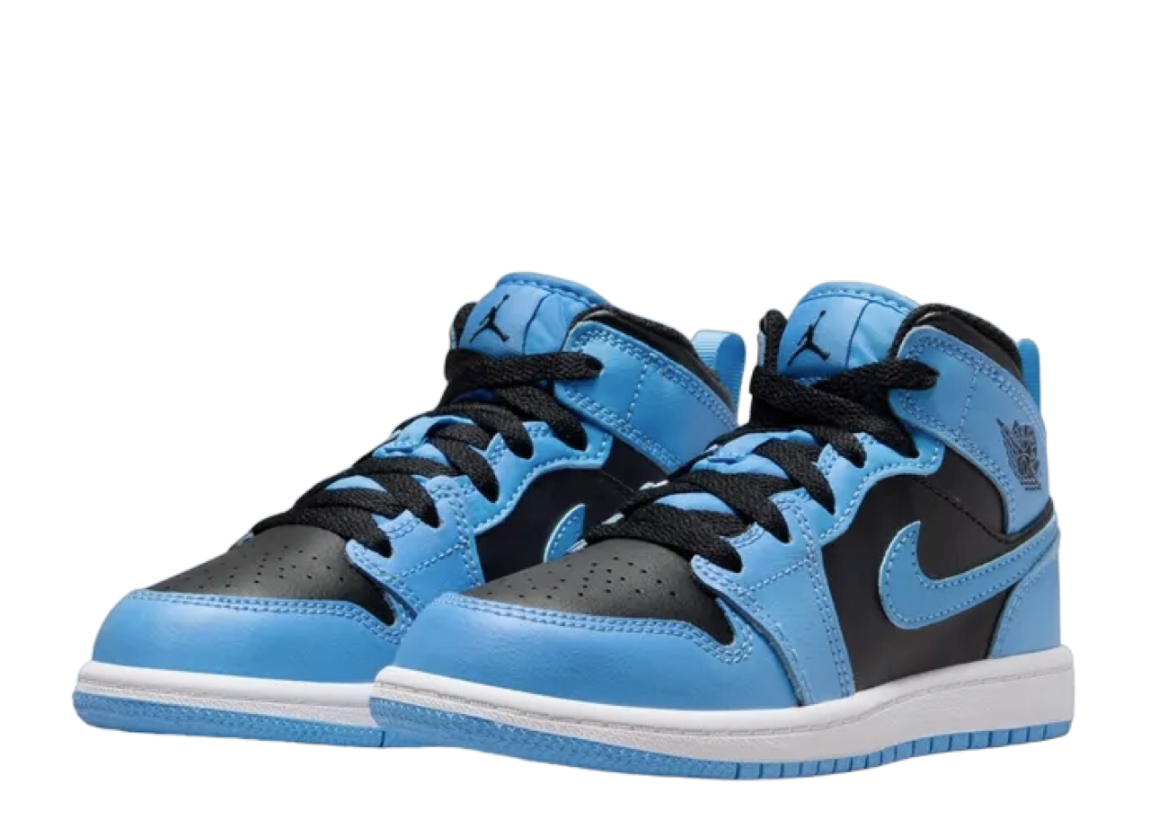 Air Jordan 1 Mid University Blue Black (Pre-School) - photo 2