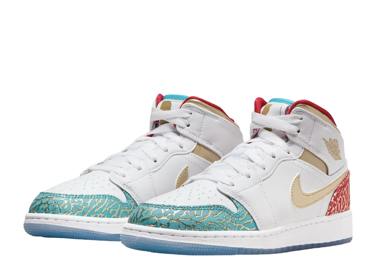 Air Jordan 1 Mid Sneaker School NC to Chi (Pre-School) - photo 2