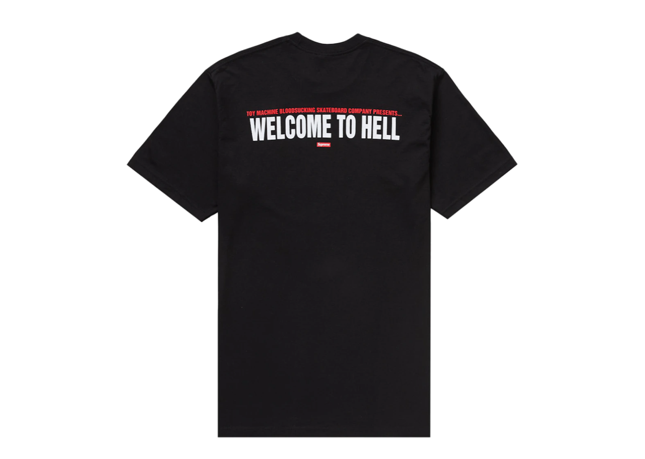 Supreme Toy Machine Welcome To Hell Tee Black - photo 2